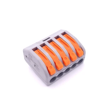 10pcs mini fast WAGO Connector 222-415 PCT-215 Universal Compact Wire Wiring Connector 5 pin Conductor Terminal Block