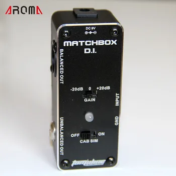 AROMA AMX-3 MATCHBOX D.I. Transfer guitar or bass signal directly into audio system with True Bypass Design