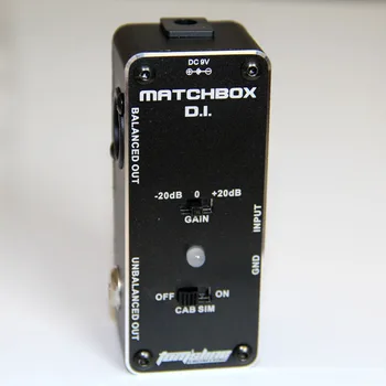 AROMA AMX-3 MATCHBOX D.I. Transfer guitar or bass signal directly into audio system with True Bypass Design