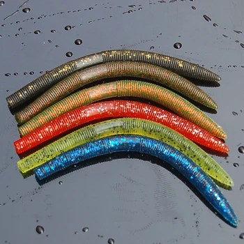 6 Pcs / Bag 14cm 8.5g Soft Worm Fishing Lure Big Earthworm Artificial Bait Soft Lure for River Lake Sea Fishing Tackle