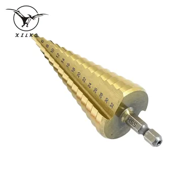 XILKO 4-32mm Drill Step Drill Bit Metal HSS 1pcs Six Angle Handle Step Drill Bit Power Tools Metal Hole Cutter Tools