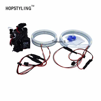 HOPSTYLING SMD LED REMOTE FADE ON OFF ANGEL EYES Halo Ring Light For BMW E90 06-11 SUPER BRIGHT Automotive LED Headlights