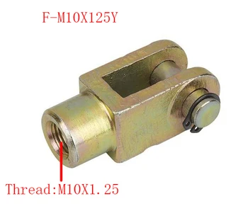 2 pcs Y Joint M10x1.25mm Female to Male Thread Pneumatic Cylinder Piston Clevis,F-M10X125Y