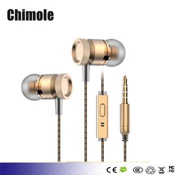 HIFI Quality Sound Metal In Ear Earphone Earbud Subwoofer Sports Earphones Earbuds for all phone mp3 player With Microphone