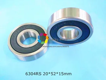 6304RS 1Piece 6304 6304RS 20*52*15mm chrome steel deep groove bearing