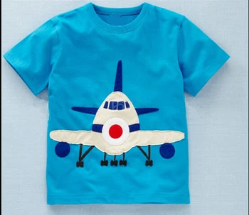 Brand 2017 new fashion kids clothing cotton blouse children's clothes baby boy t shirts boy's top tee cartoon airplane