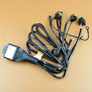 Car Styling 12V 35W/55W H4 H4-3 9003 HB2 Bixenon Bulbs Relay Harness High Low Beam Control Wiring Controller Hi/Lo Wire+Fuse