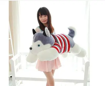 Fillings toy , large about 100cm sweater husky dog plush toy throw pillow toy birthday gift b4902