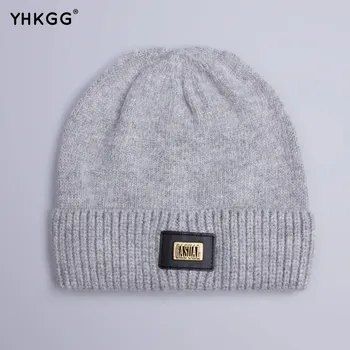YHKGG  2016 brand new Warm Hat Men Winter Wool Hats Knitted Male Brand Cap Man Peas Set Of Head Caps