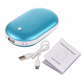 2-in-1 Pocket Heater As Hand Warmer Multifunctional Portable Electric Heater 5200mah Power Bank For Phone Computer