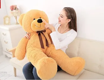 120cm light brown Teddy bear plush toy bear doll throw pillow gift w4823