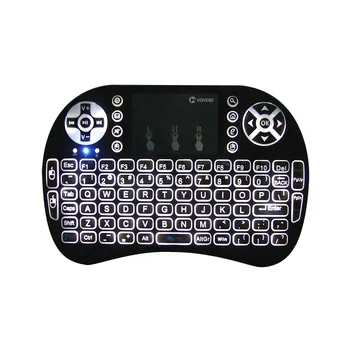 VONTAR Backlit i8+ English Russian Backlight Mini Wireless Keyboard 2.4GHz Air Mouse Gaming Touchpad for Android TV BOX Laptop