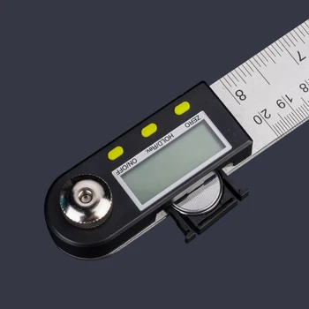 200mm Stainless Steel Digital Protractor Inclinometer Goniometer Level Measuring Tool Electronic Angle Gauge AT2083