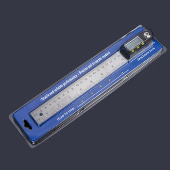 200mm Stainless Steel Digital Protractor Inclinometer Goniometer Level Measuring Tool Electronic Angle Gauge AT2083
