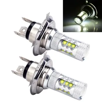 2pcs/lot H4 HB2 9003 Cree Chips LED Fog light Bulbs 4 Side Dual Beam High Low Led Headlamp Kit 80w 6000K White Replace Halogen