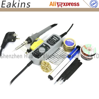 YIHUA 908+ Mini Pocket Welding repair Soldering Station Adjustable Electric soldering iron+10 pc Tips+3 pc Tweezers+tin wire