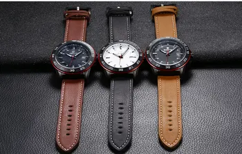 SKONE Luxury Top Brand Watches Men Fashion Casual Quartz Watch Classic Date Genuine Leather Male Wristwatch Relogio Masculino