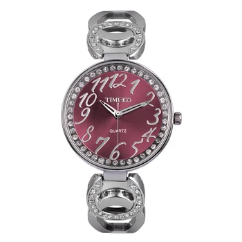 2016 Time100 Luxury Brand Watch Bracelet Women Jewelry Big Dial Skeleton Ladies Quartz Wrist Watches For Women bayan saatler