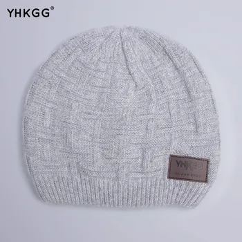 YHKGG 2017 man's hat in the winter brand new gorros beanie Knitting Casual Caps Beanies Warm Hats Wool Knitted