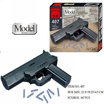 Assembling Toy Pistol Building Blocks Sets Shooting Gun Handgun Construction Bricks Educational Learning Toys Children Gift