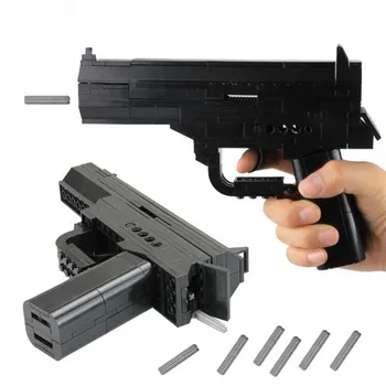Assembling Toy Pistol Building Blocks Sets Shooting Gun Handgun Construction Bricks Educational Learning Toys Children Gift