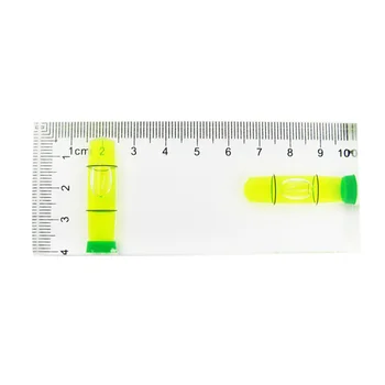 HACCURY High Precision Bubble Level Transparent Two Directions Submit Levels Square Column Spirit Level Size 100*40*15mm