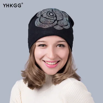 2016 Beanie Stacking diamond Knitted Hat Slouch Hip Hop Casual Autumn Winter Caps