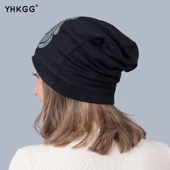 2016 Beanie Stacking diamond Knitted Hat Slouch Hip Hop Casual Autumn Winter Caps