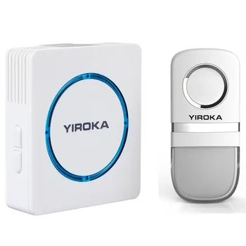 25 Tunes Wireless Cordless Digital Doorbell Remote Door Bell Chime,No need battery,Waterproof,EU/US/UK Plug 110-240V White
