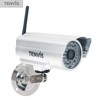 TENVIS IP602W Waterproof Fake Camera Outdoor Indoor Stainless Steel Dummy CCTV Surveillance Camera 30 LED for Home Safety Sliver