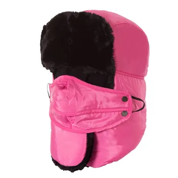 New Arrive Winter fur hats Outdoor Windproof cap Thick Warm Winter Snow Women Cap Face Mask Men's cycling hat