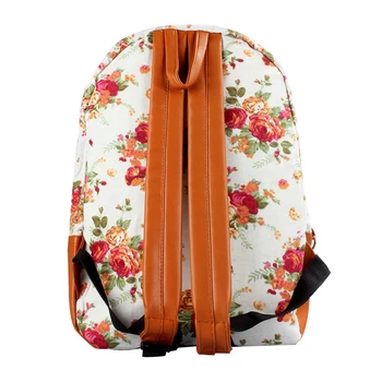 Women Girl Backpack Canvas Rucksack Flower Backpack School Book Shoulder Bag Student School Travel bags Mochila bolsas femininas