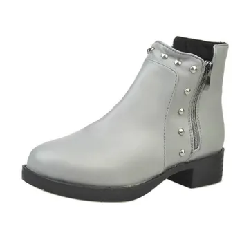 Plus size 35-39 Autumn Winter Women Boots Solid European Ladies shoes Martin boots with thick scrub 004