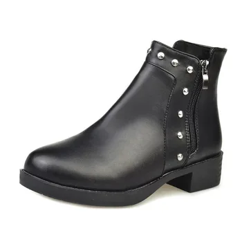 Plus size 35-39 Autumn Winter Women Boots Solid European Ladies shoes Martin boots with thick scrub 004