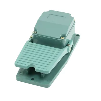 UXCELL Ac 250V 15A Green Antislip Metal Momentary Industrial Foot Pedal Switch Footswitch