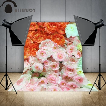 Allenjoy photo backdrop Flower bright spring baby shower 3D vinyl backdrops for photography vinyl photo backdrop gifts for kids