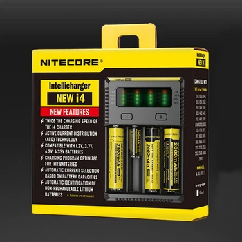 Free gift!! 2016 new version Original Nitecore I2 I4 Universal Charger for 18650/18350/26650 Li-ion Battery Multi Function