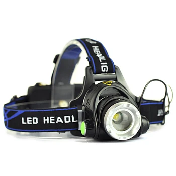 TSLEEN RECHARGEABLE T6 LED HEAD TORCH 90 ANGLE ADJUSTING 3-MODES 18650 HEADLAMP