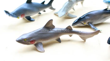 10 Pcs/Lot Soft Plastic Big Sharks Model Set 15-20cm PVC Sea Life Shark Whale Marine Life Action Figure Toys