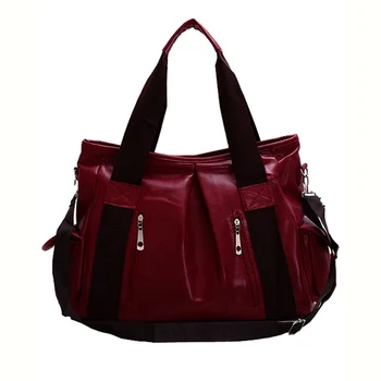 2017 Women Versatile Handbag Soft Offer PU Leather Bags Zipper Messenger Bag/ Splice Grafting Vintage Crossbody Bags