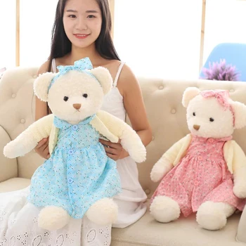 Big size Kawaii Teddy bear wear a skirt Plush toys 65cm kids stuffed dolls for girls birthday gifts