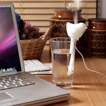 RECESKY USB love bird mini desktop humidifier creative bird portable ultrasound home gifts for OFFICE Chirstmas Gift