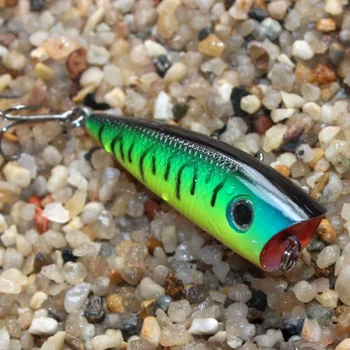 1PCS 6cm 6.6g Popper Fishing Lure Japanese 3D Eyes Fishing Surface Lure Popper Top Water lure Hook