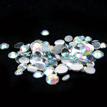 1000pcs 2-5mm And Mixed Sizes Crystal AB Resin Rhinestones Non Hotfix Glitter For Nails Art Backpack DIY Design Decorations