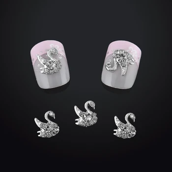 Beauty Swan Nail Art Decorations Tips Glitter Clear Rhinestones Drill 3d Nail Jewelry Nails Tools