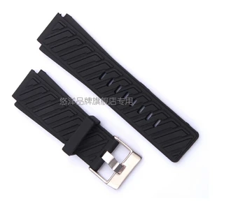 30mm(22mm Watch Lug) Soft Silicone Rubber Diver Watch Band Strap