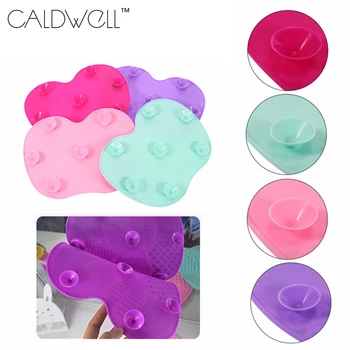 LADES 1pcs 4 Colors Make Up Washing Brush Gel Cleaner Scrubber Tool Foundation Silicone Cleaning Cosmetic Mat Pad Tool