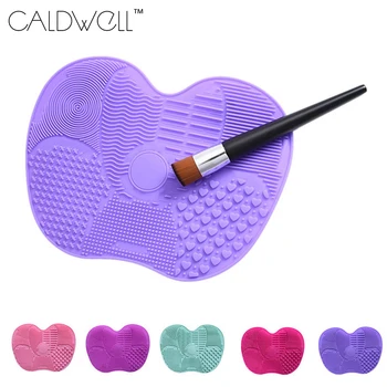 LADES 1pcs 4 Colors Make Up Washing Brush Gel Cleaner Scrubber Tool Foundation Silicone Cleaning Cosmetic Mat Pad Tool
