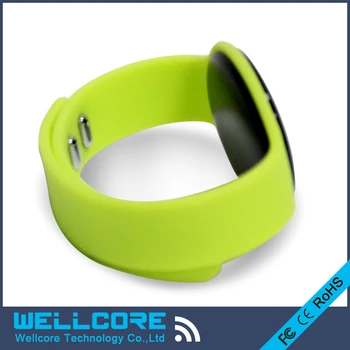 NRF51822 WristBand Ibeacon Silicone Ibeacon Bracelet Customizable CC2640 chip/Temperature sensor/accelerator
