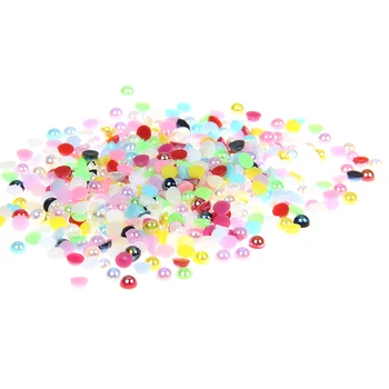 1.5-10mm Mixed AB Colors Resin Half Round Craft ABS Imitation Pearls Scrapbook Beads For 3D Nails Art Backpack Design Decoration